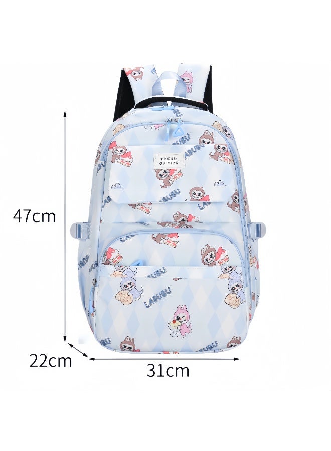 Labubu Children's Backpack Wholesale New Large Capacity Light Refrigerator Door Boys And Girls Backpack Elementary School Schoolbag 47*31*22CM - Image 2