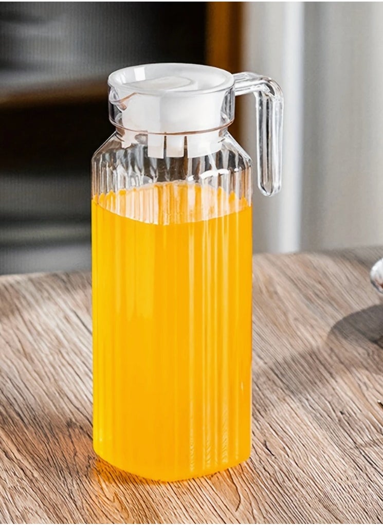 Generic - Cold Water Pitcher . 1.1L Water Jug . Heat-Resistant Pitcher . Juice and Tea Server . Easy Pour Water Pitcher . Multi-Purpose Kitchen Jug . Outdoor Drink Pitcher . Durable Serving Pitcher . Clear Plastic Water Pitcher . Pitcher for Iced Drinks - Image 1