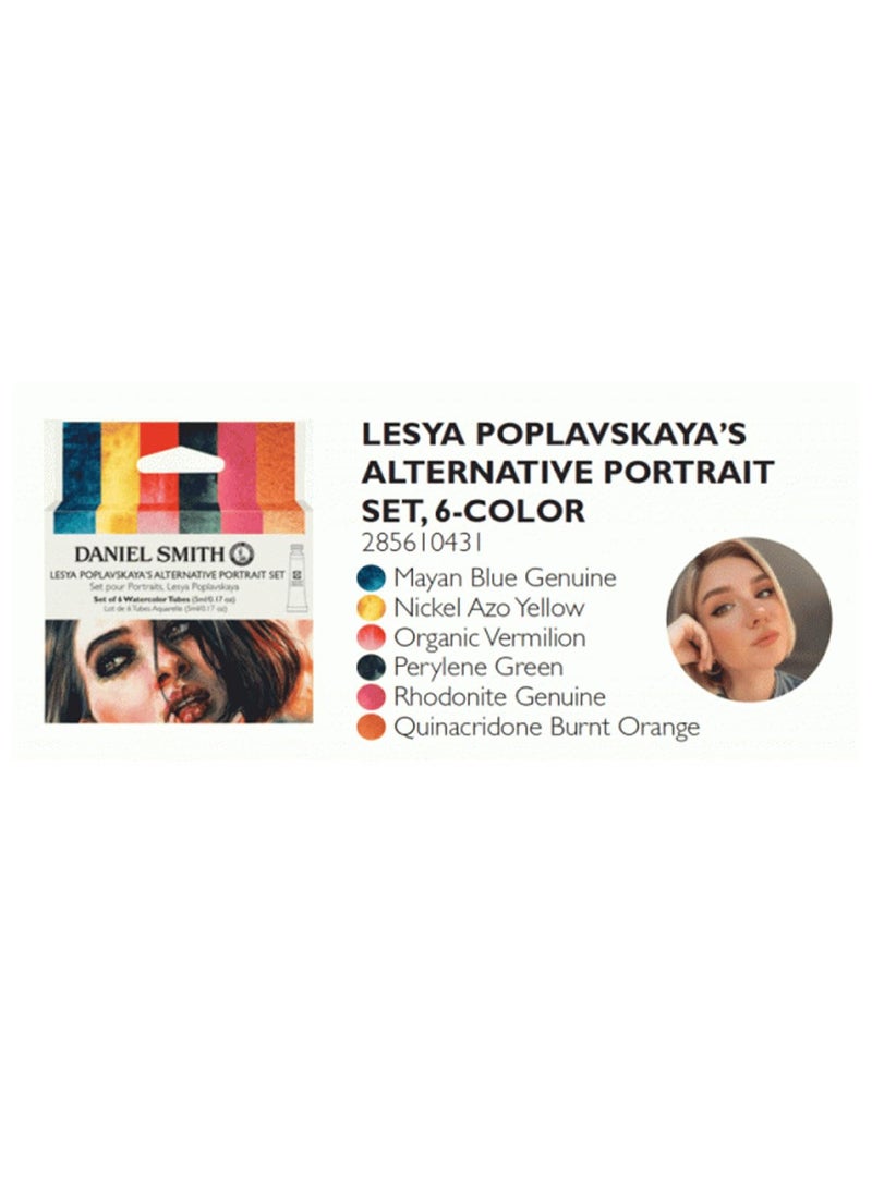 Daniel Smith DANIEL SMITH Lesya Poplavskayas Alternative Portrait Set watercolors 6 tube  - Image 3
