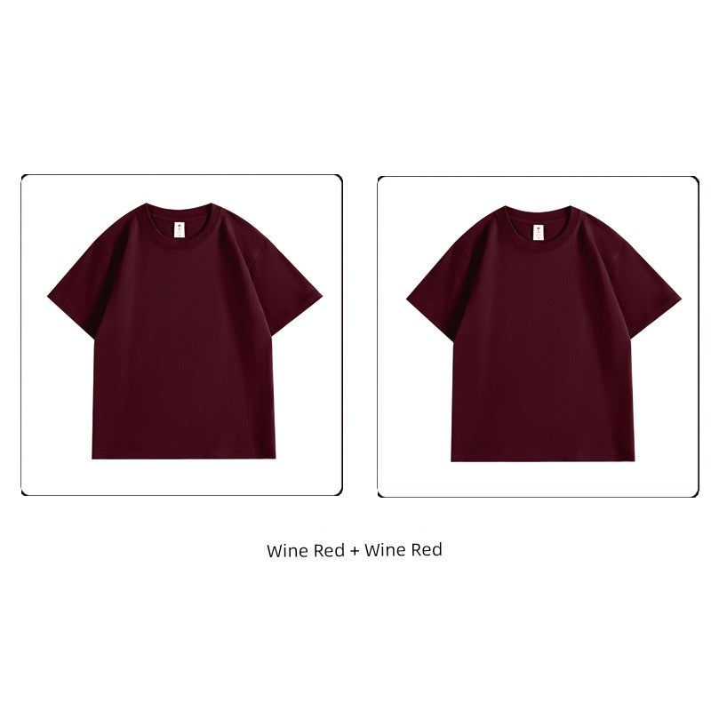 Summer 2026 new Korean version straight shoulder short-sleeved T-shirt men's top trendy round neck slim fit versatile solid color T-shirt - Image 3