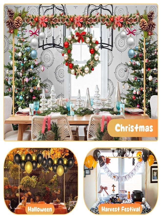 ParseBio Over The Table Rod Stand with Clamps Adjustable 31"-110'' Length 31"-64" Height Gold Table Balloon Arch Stand with Storage Bag, For Halloween Christmas Party Wedding Anniversary Decoration - Image 3