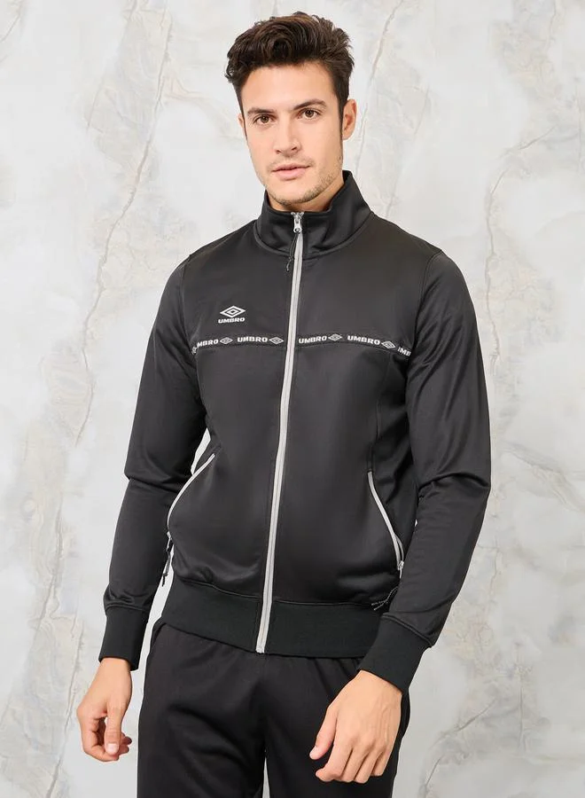 امبرو Logo Taping Detail Full Zip Sweatshirt