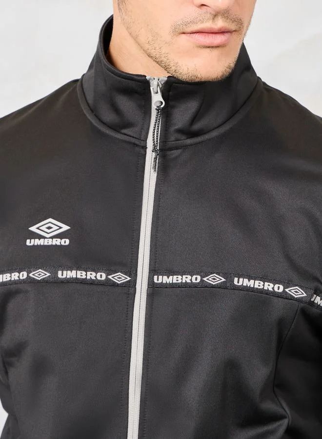 امبرو Logo Taping Detail Full Zip Sweatshirt