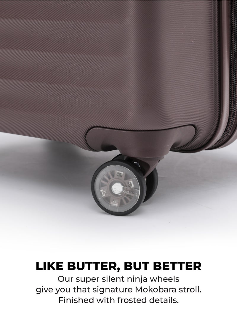 Mokobara The Aisle Trunk Check-In Luggage - Durable Polycarbonate Material | Cool Beans, Brown - Image 3