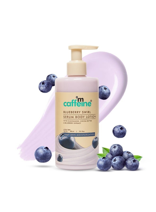 MCaffeine mcaffeine Blueberry Swirl Serum Body Lotion For Women And Men | Dry Skin | Lightweight Moisturizer, Non-Greasy & Non-Sticky | Body Lotion For Winter | Soft & Smooth Lotion For All Skin - 300Ml  - Image 3