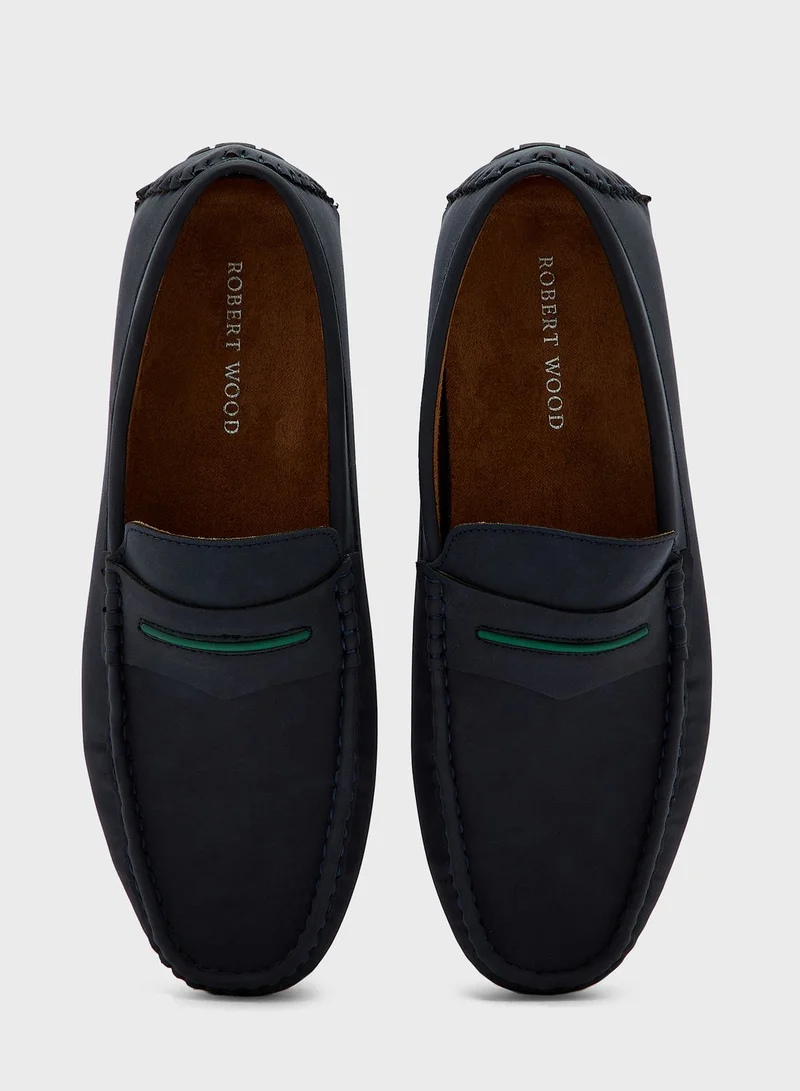 Robert Wood Saddle Detail Loafers