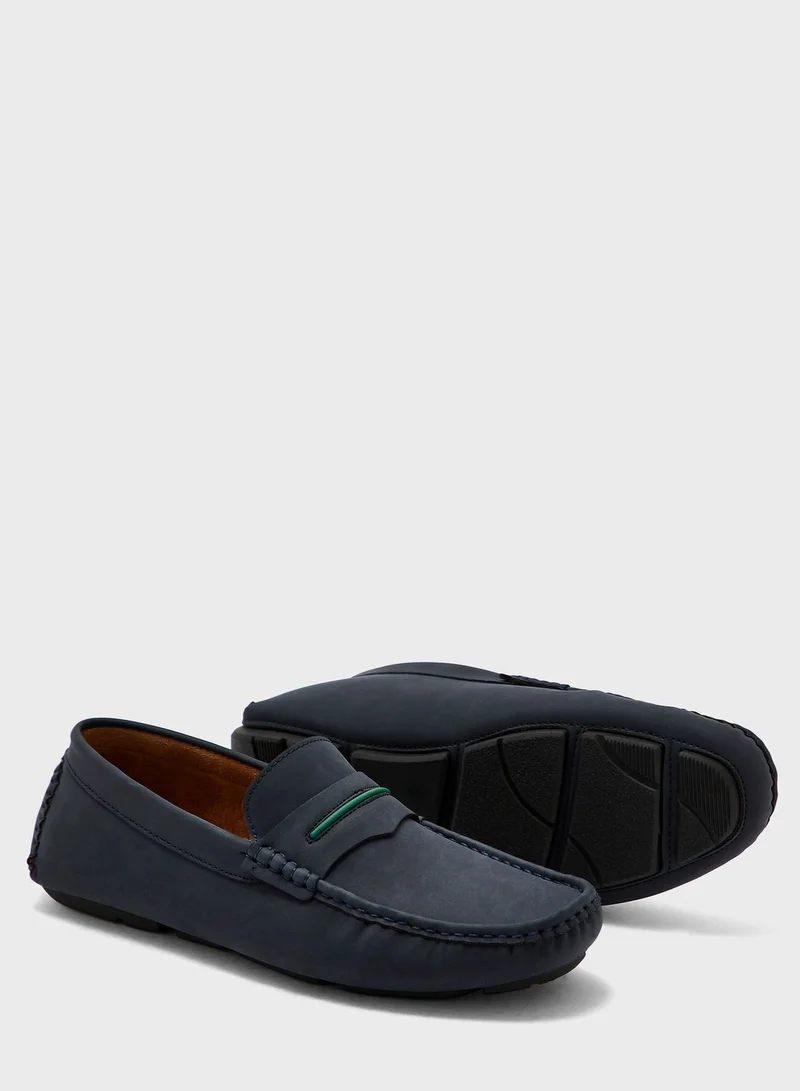 Robert Wood Saddle Detail Loafers