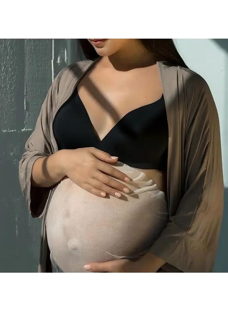 Kormesic مجموعة من 4 اقنعة بطن قماشية مرطبة ومهدئة ومضادة للتمدد كورميسيك - للحمل - ملاءة - - Image 4