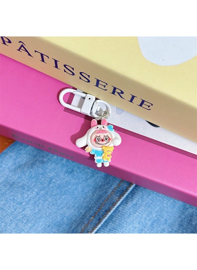 LABUBU Labubu Keychain Cute Cartoon Doll Girlish Cartoon Pendant Student Accessory  - Image 1