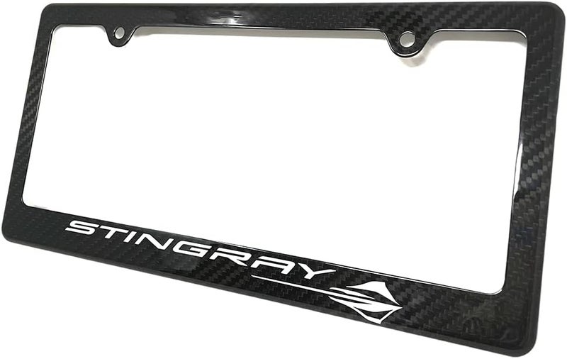 Davies Corvette West Coast Corvette C8 Carbon Fiber License Plate Frame (Stingray) - Image 2