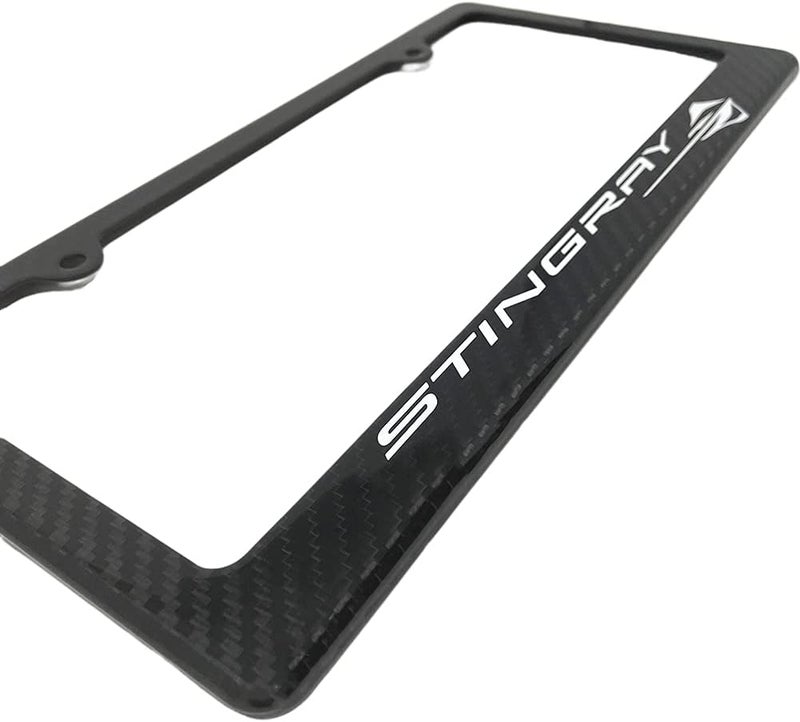 Davies Corvette West Coast Corvette C8 Carbon Fiber License Plate Frame (Stingray) - Image 3