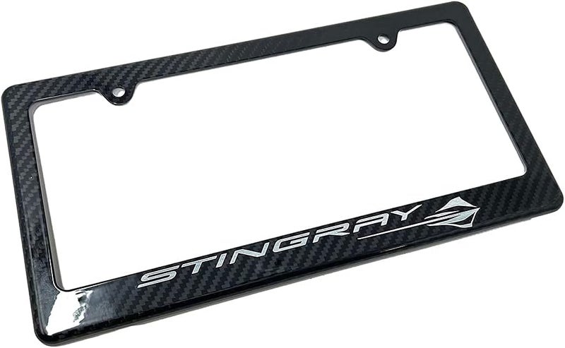 Davies Corvette West Coast Corvette C8 Carbon Fiber License Plate Frame (Stingray) - Image 4