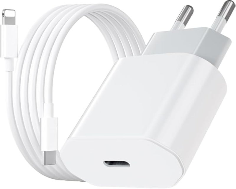 Dual Charger - Original MFi Certified Chip - 20W with USB PD 3 Cable - Charger Compatible with iPhone 11, 12, 13, 14, X XS, Pro, Pro Max Plus