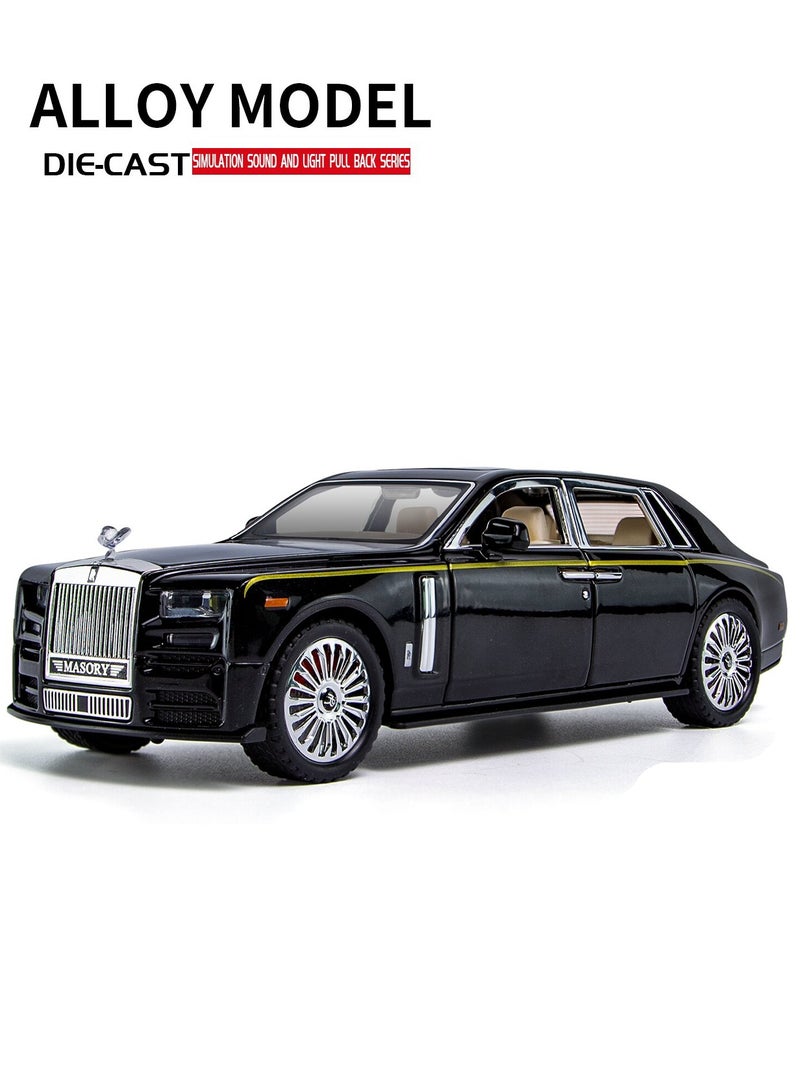1:24 Scale Phantom Die-Cast Luxury Car Model – Alloy Toy Vehicle with Opening Doors, Lights, Sounds & Pull-Back Action  - Image 2