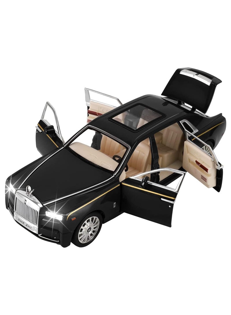 1:24 Scale Phantom Die-Cast Luxury Car Model – Alloy Toy Vehicle with Opening Doors, Lights, Sounds & Pull-Back Action  - Image 1