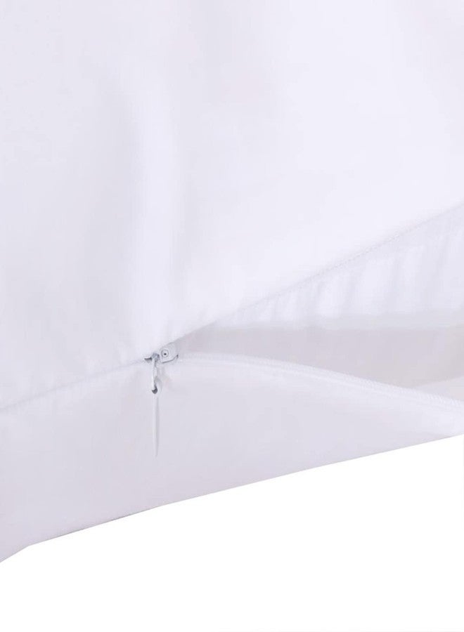 Royal Bedding واقيات وسائد بسحاب، تحمي من جميع السوائل، أغطية وسائد فاخرة مقاومة للماء بنسبة 100%، لون أبيض، مقاس كينج - Image 3