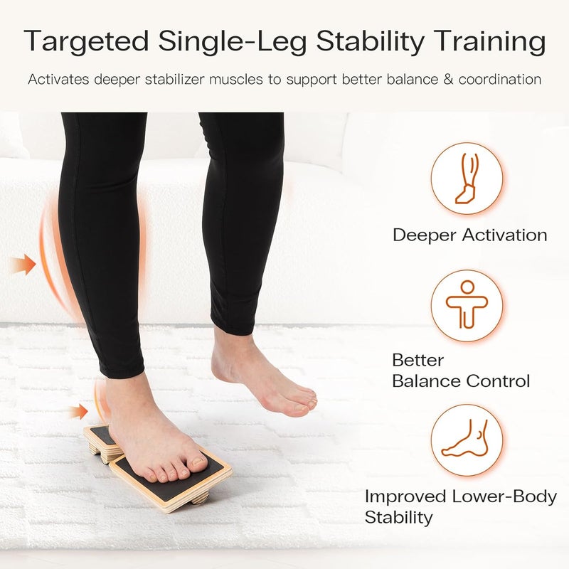 StrongTek Balance Board for Ankle & Foot Strength – Improve Stability, Rehab Injuries, Enhance Proprioception – Adjustable, Compact & Durable Training Tool - Image 3
