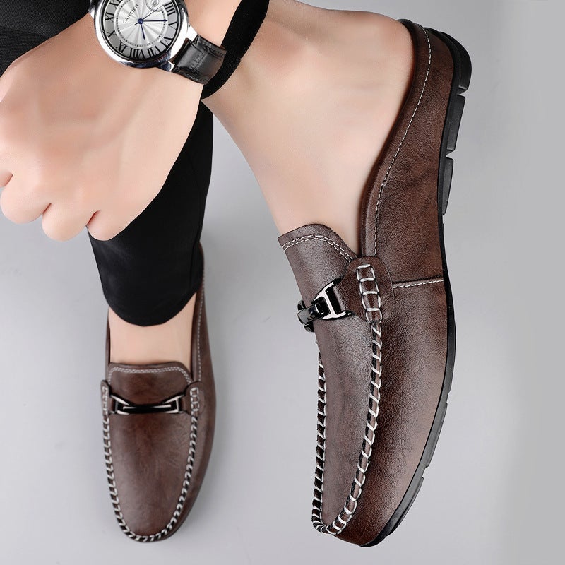 Men'S Large Size 49 Slip-On 48 Leather Casual Shoes 47 Slip-On Loafers 46 Leather Shoes Small Size 35 Backless Shoes - Image 5