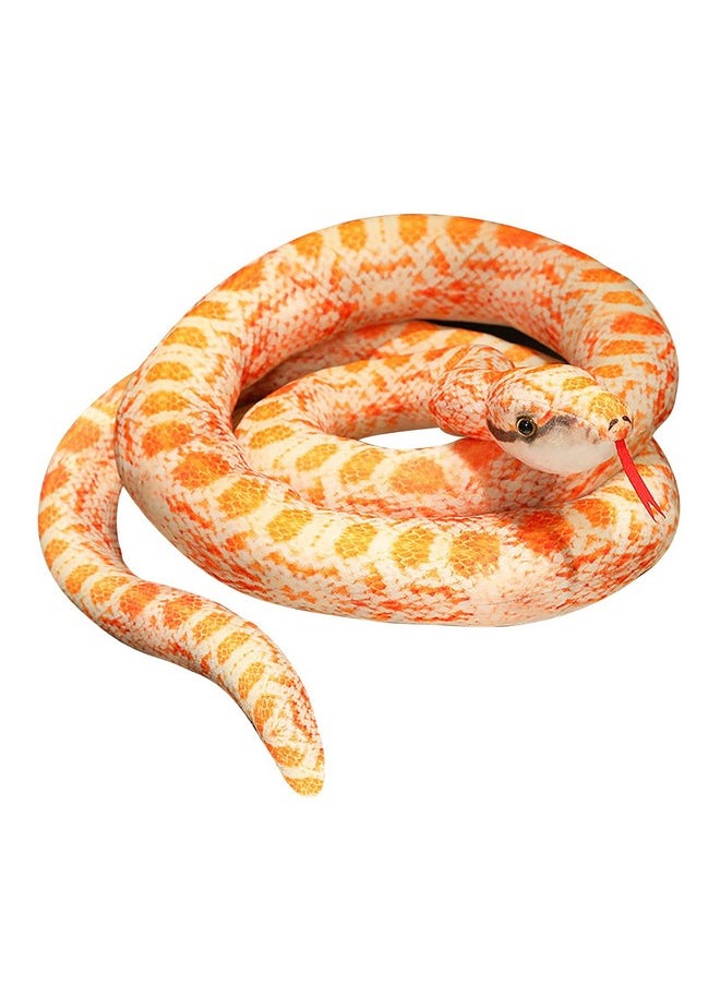 BXT - Snake Plush 7 Ft Long, Realistic Snake Stuffed Animal, Giant Snake Plush Toy, Prank Props Scare Toy, Kids Jungle Party Favor, Reticulated Python (Yellow Floral Python) - Image 1