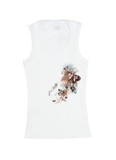 Delsol Color Change Women's Splash Butterfly Tank Top