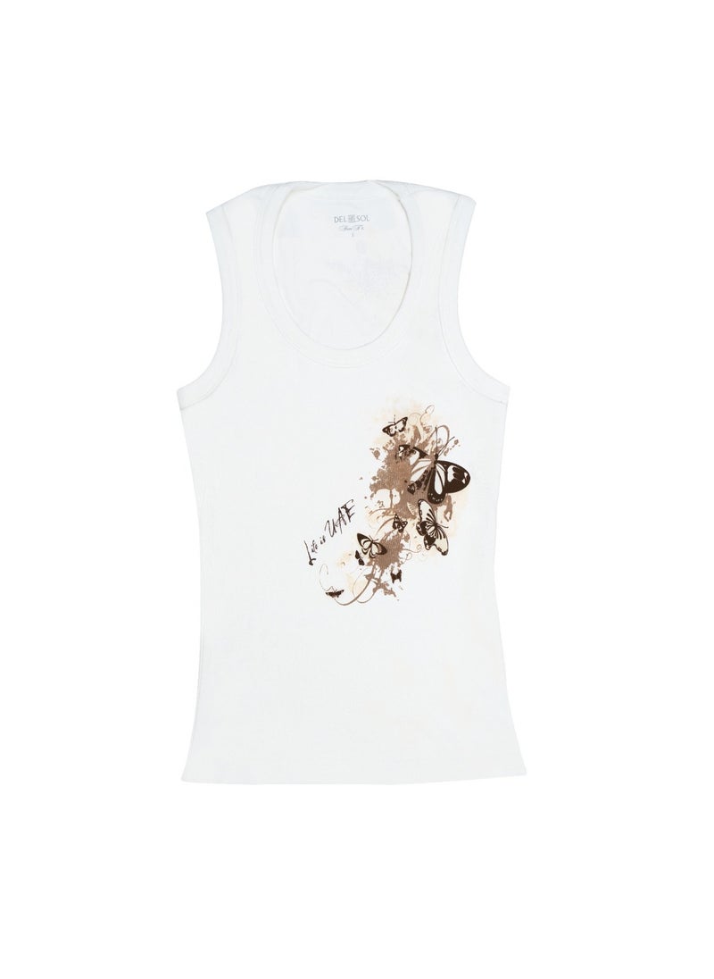 Del Sol Color Change - Delsol Color Change Women's Splash Butterfly Tank Top - Image 1