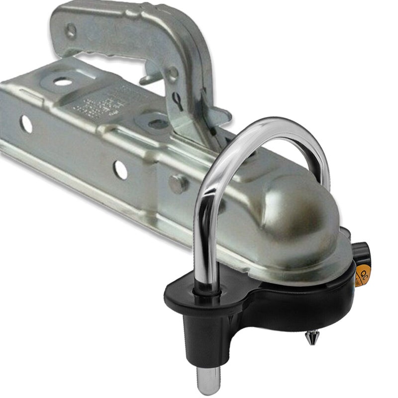 WYT Caravan Trailer Coupling Lock 14x15.5x8cm Rust-Proof Anti-Theft Security - Weather-Resistant Coating Easy Installation for Caravans and Trailers - Image 3