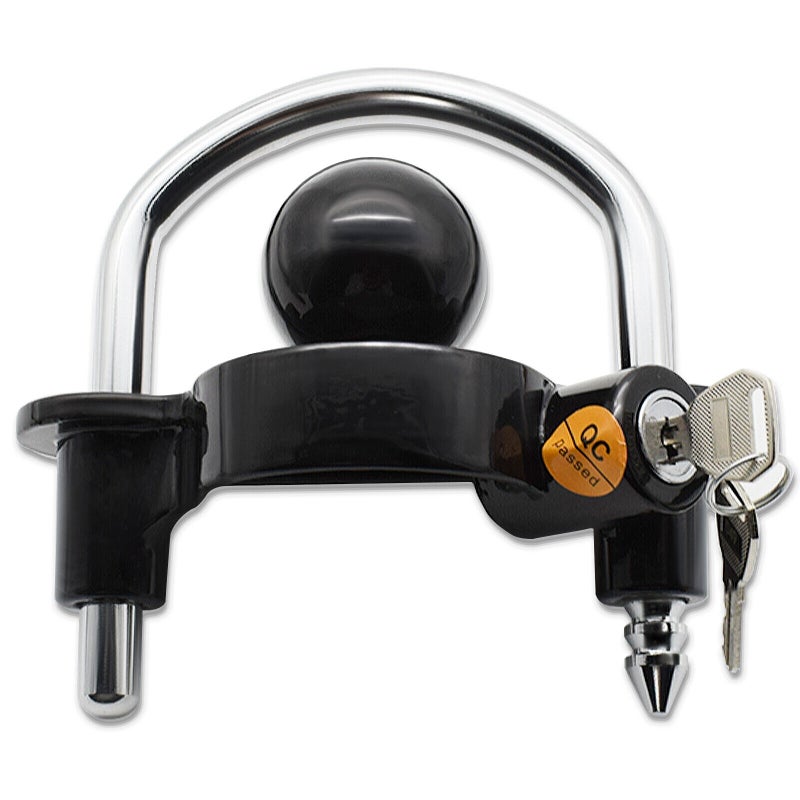 WYT Caravan Trailer Coupling Lock 14x15.5x8cm Rust-Proof Anti-Theft Security - Weather-Resistant Coating Easy Installation for Caravans and Trailers - Image 1