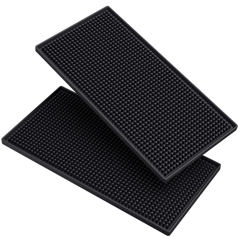 Noverlife 2PCS Barber Work Station Mat for Salon Flexible PVC Heavy Duty Antiskid Rubber Mat for Stations Service Mat Cushion for Bar HeatResistant Pad Tools for Styling Hair Dryers Hair Trimmers