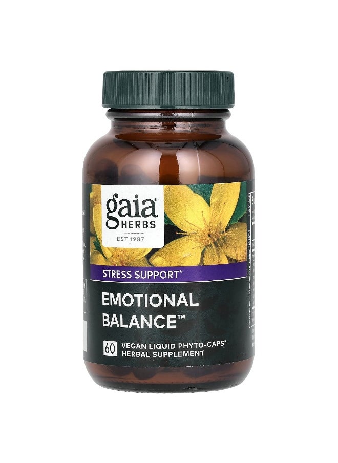 Gaia Herbs - Gaia Herbs, Emotional Balance, 60 Vegan Liquid Phyto-Caps - Image 1