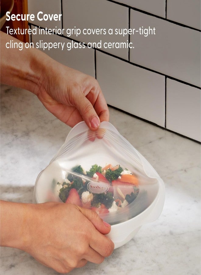 WP W&P Reusable Silicone Stretch Lid, Set of 6 Circular Lids, Dishwasher Safe, Freezer Safe, LFGB/Premium Materials, Microwave Safe, Clear - Image 4