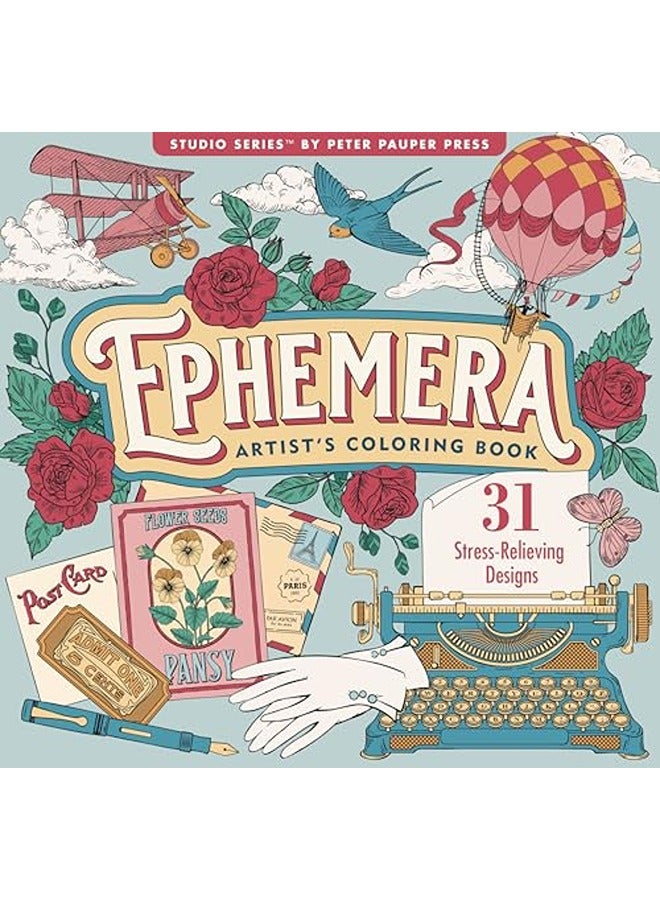 Ephemera Adult Coloring Book (31 One-Sided Designs On Thick Paper)