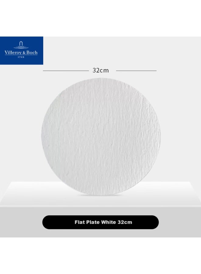 Villeroy&boch , German Imported Tableware Set, Creative Rock-style Western Dinner Plates, Universal Plates And Bowls Set For Home Use, Flat Plate 32cm - Image 1