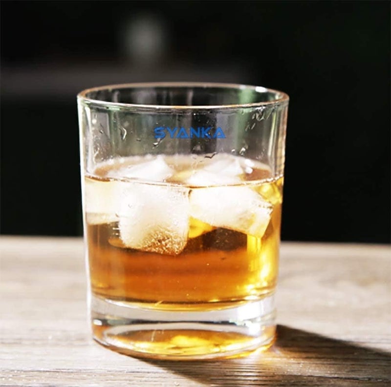 SYANKA Premium Exclusive Heavy Bottom Round Whiskey Gl Set of 6 | Old Fashioned Rocks Gl for Scotch and Bourbon. Unique Whiskey Tumbler (Bar Glass, 310 ML) - Image 4
