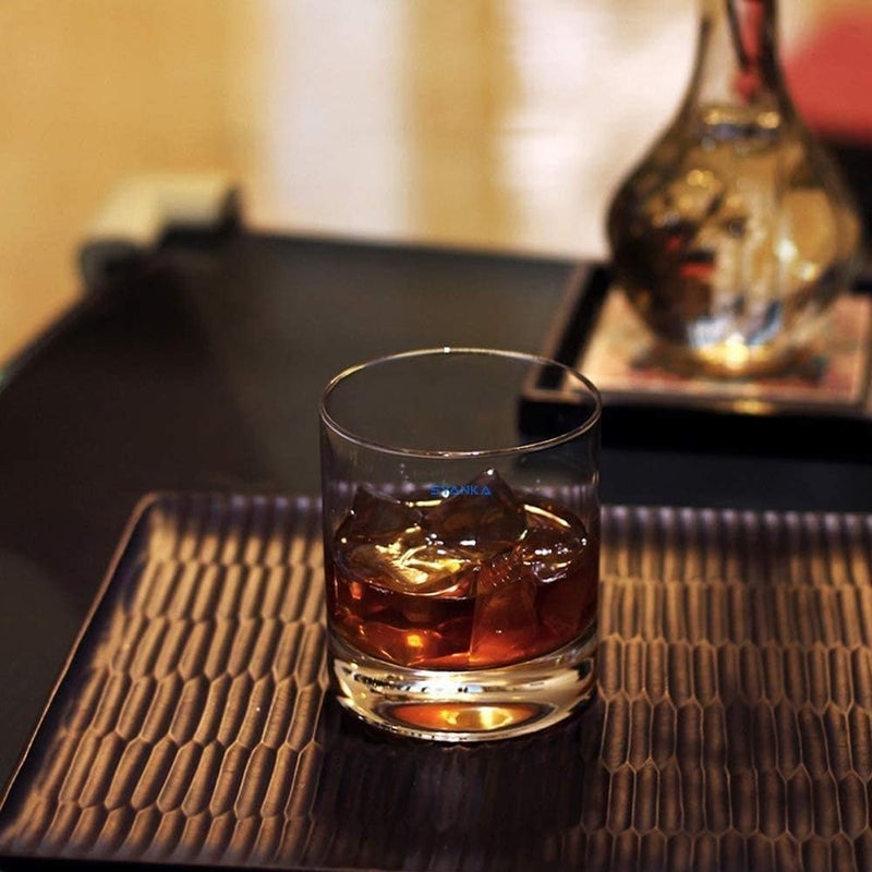 SYANKA Premium Exclusive Heavy Bottom Round Whiskey Gl Set of 6 | Old Fashioned Rocks Gl for Scotch and Bourbon. Unique Whiskey Tumbler (Bar Glass, 310 ML) - Image 3