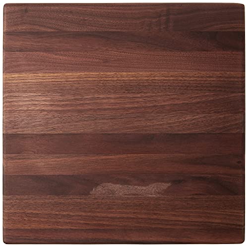 John Boos Block WAL-12SS Walnut Wood Edge Grain Cutting Board with Stainless Steel Feet, 12 Inches Square, 1.5 Inches Thick - Image 3