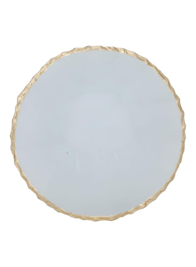 Glass Sweet Dish 21 X 4 Cm Golden Rim Circular Transparent