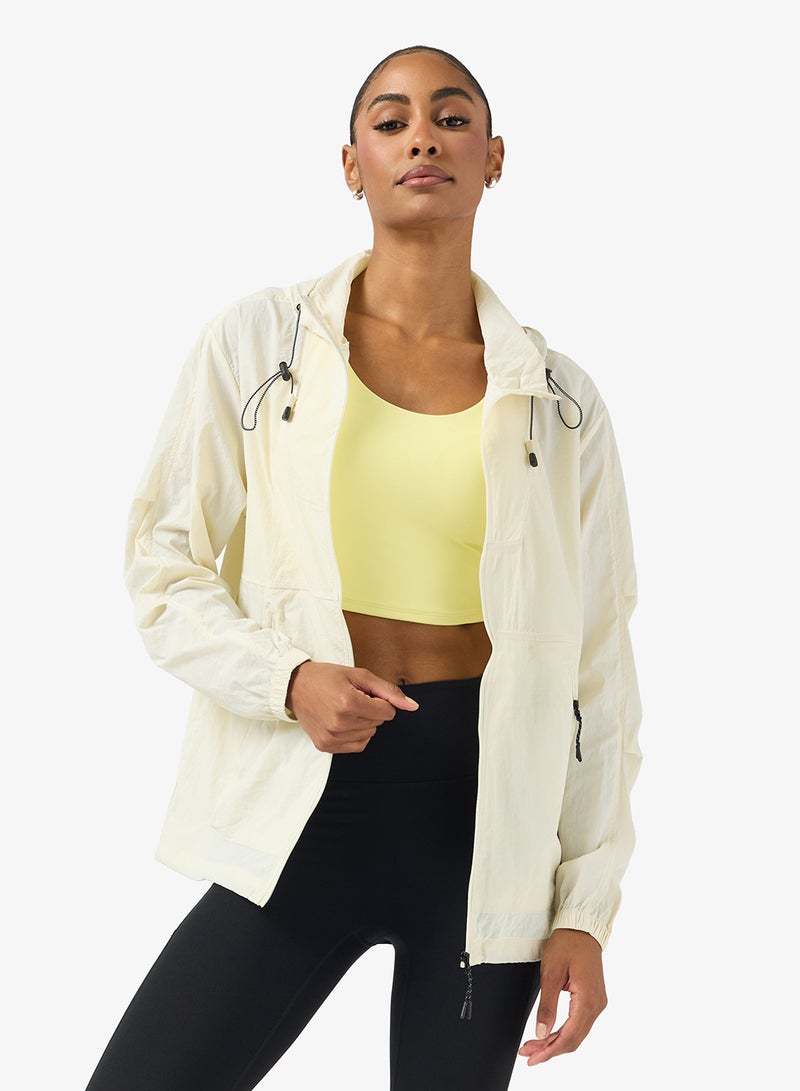 فورورد جاكيت طويل بغطاء رأس للمشي لمسافات طويلة - Image 1