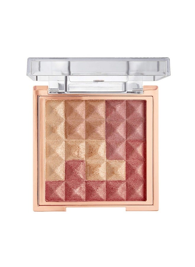 Flower Beauty - Highlighter And Blush Makeup Powder For Face And Cheeks, Pyramid Pressed Pigments Cheek Color And Illuminator (Peach Glow) - Image 1