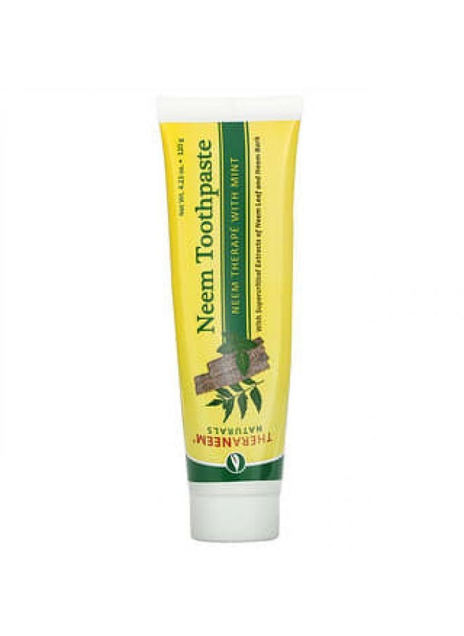 ORGANIX SOUTH Organix South, TheraNeem Naturals, Neem Toothpaste, Neem Therape with Mint, 4.23 oz (120 g) 