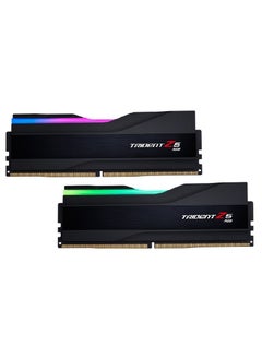 G.Skill ذاكرة Trident Z5 RGB DDR5، سعة 32 جيجابايت (2 × 16 جيجابايت)، سرعة تم اختبارها 6600 ميجاهرتز، زمن استجابة CL34-40-40-105، جهد 1.40، غير مخزن، غير ECC، Intel XMP 3.0، أسود | F5-6600J3440G16GX2-TZ5RK  - Image 1