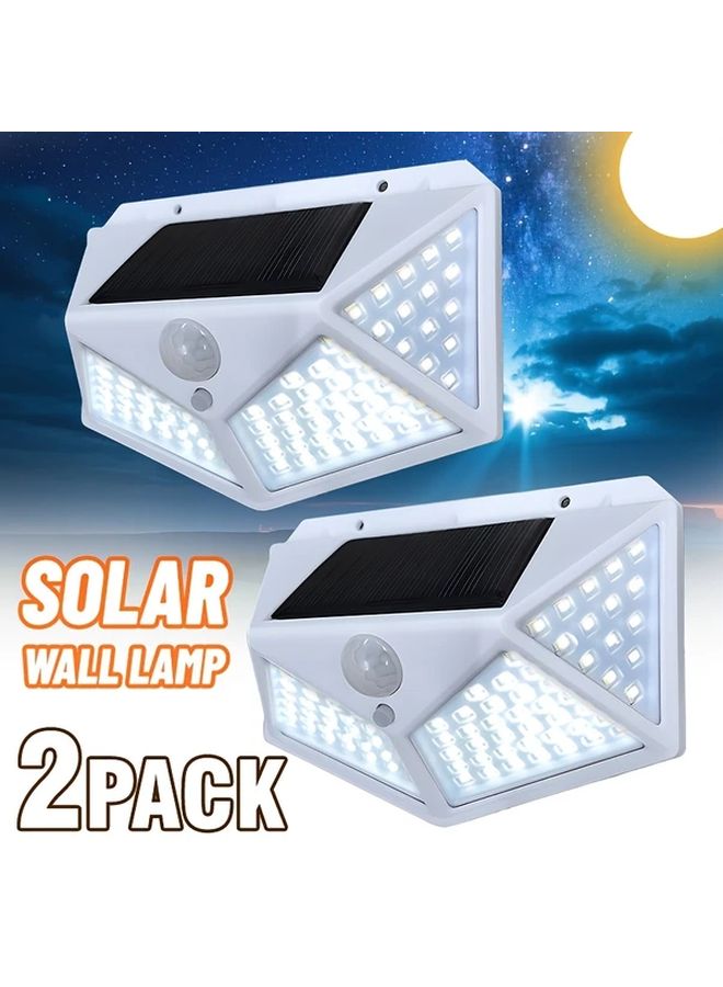 2pcs White LED Motion Sensor Outdoor Wall Lamp Weather Resistant Lighting - Image 2