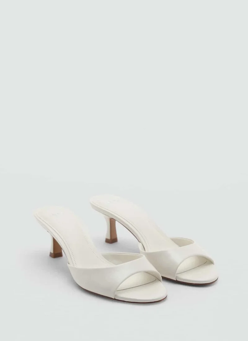 MANGO Kitten-Heel Sandals With Strap