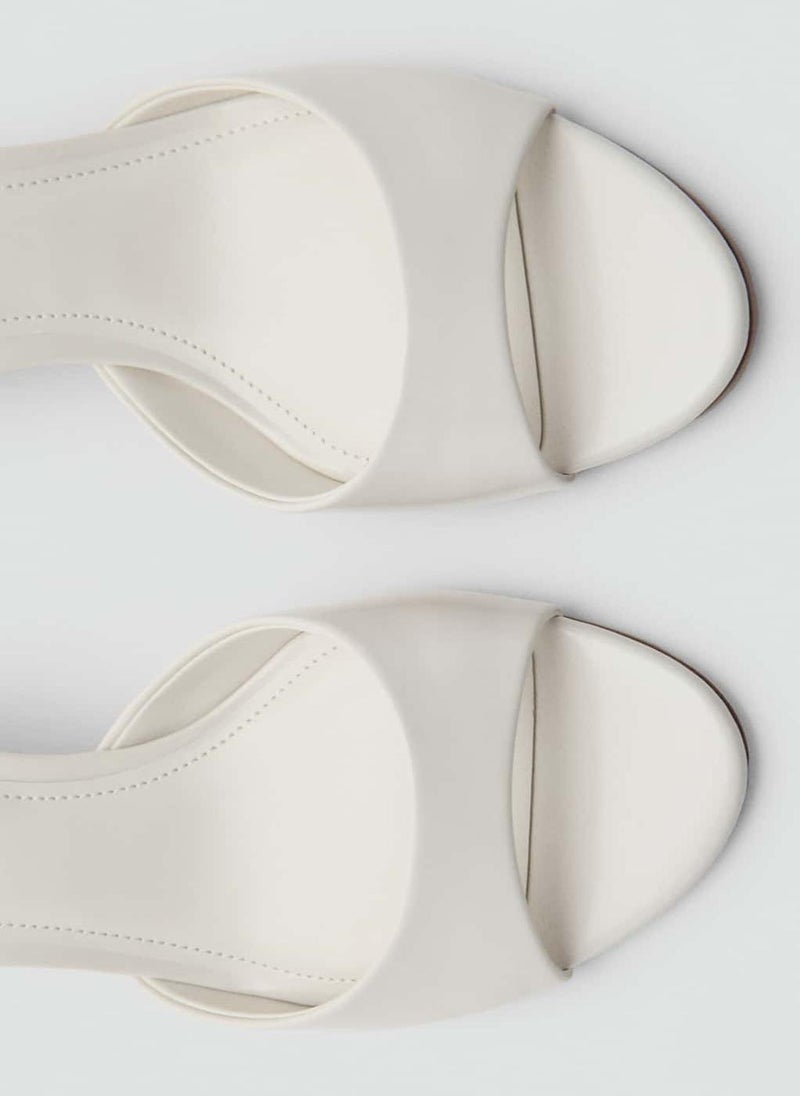MANGO Kitten-Heel Sandals With Strap  - Image 4