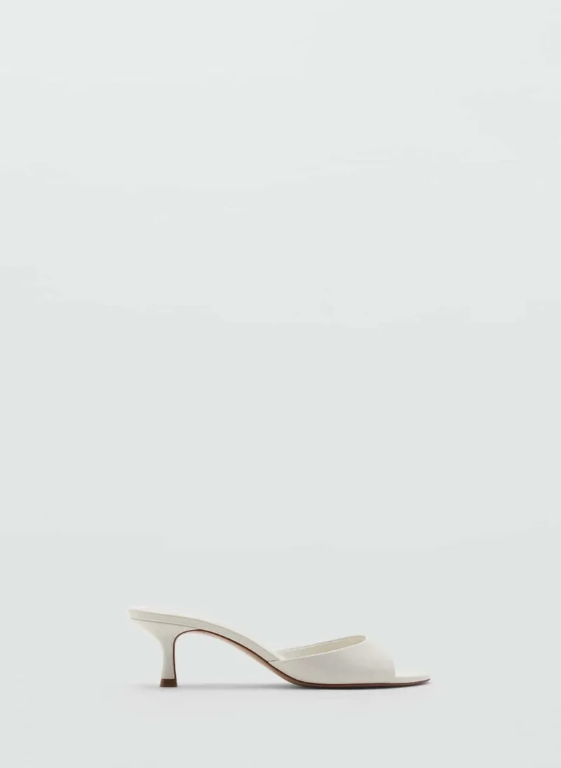 MANGO Kitten-Heel Sandals With Strap