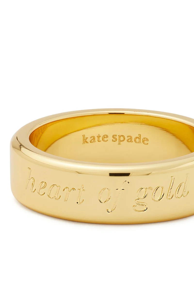 Kate Spade Heart Of Gold Idiom Ring