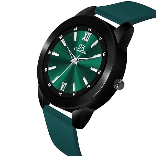 IIK COLLECTION Watches for Men Round Shining Roman Numerical Dial Analogue Men Watch|Long Battery Life with Long Lasting Polish/Adjustable Fixable Silicon Strap|Watches for Boys - Image 5