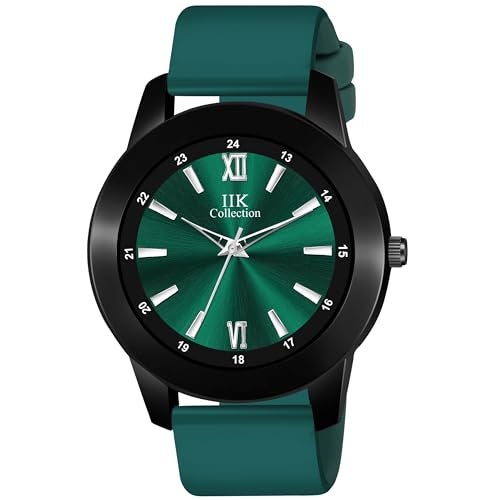 IIK COLLECTION Watches for Men Round Shining Roman Numerical Dial Analogue Men Watch|Long Battery Life with Long Lasting Polish/Adjustable Fixable Silicon Strap|Watches for Boys - Image 1