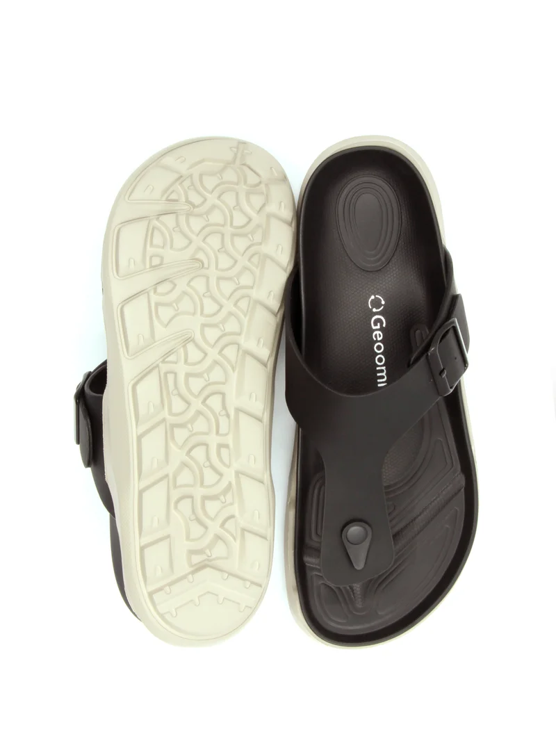 Geoomnii eres1 Traditional Arabic Sandals for Men – Comfortable Leather Slip-On Design – Perfect for Everyday Wear & Occasions -Black