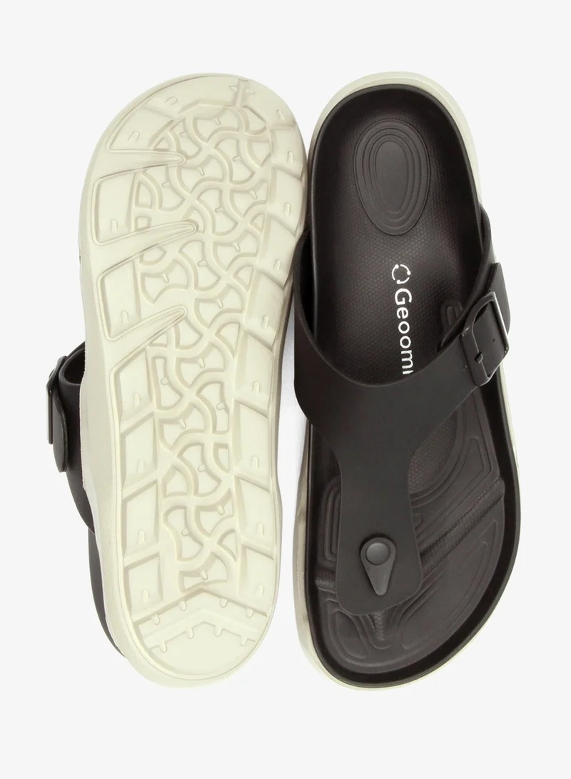 Geoomnii Black eres1 Traditional Arabic Sandals for Men – Comfortable Leather Slip-On Design – Perfect for Everyday Wear & Occasions -Black for Men | Best Price UAE