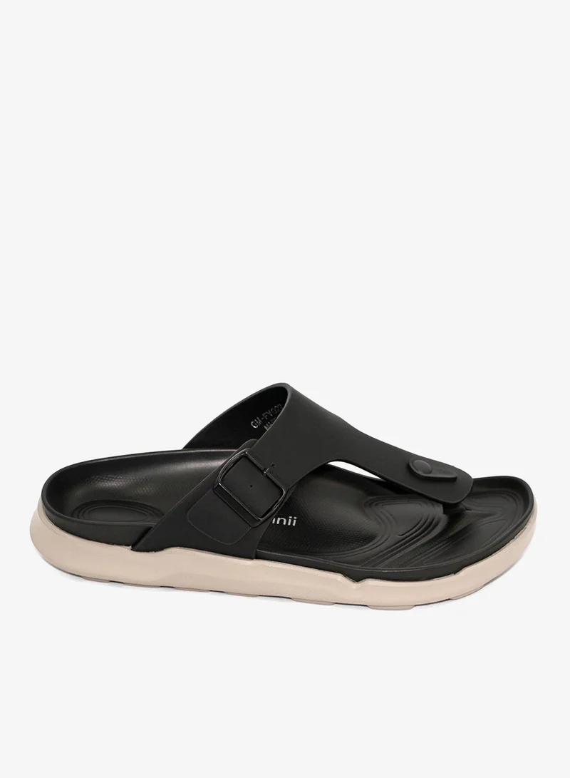 جيومني صندل عربي تقليدي للرجال - تصميم مريح من الجلد سهل الارتداء - مثالي للارتداء اليومي والمناسبات - أسود